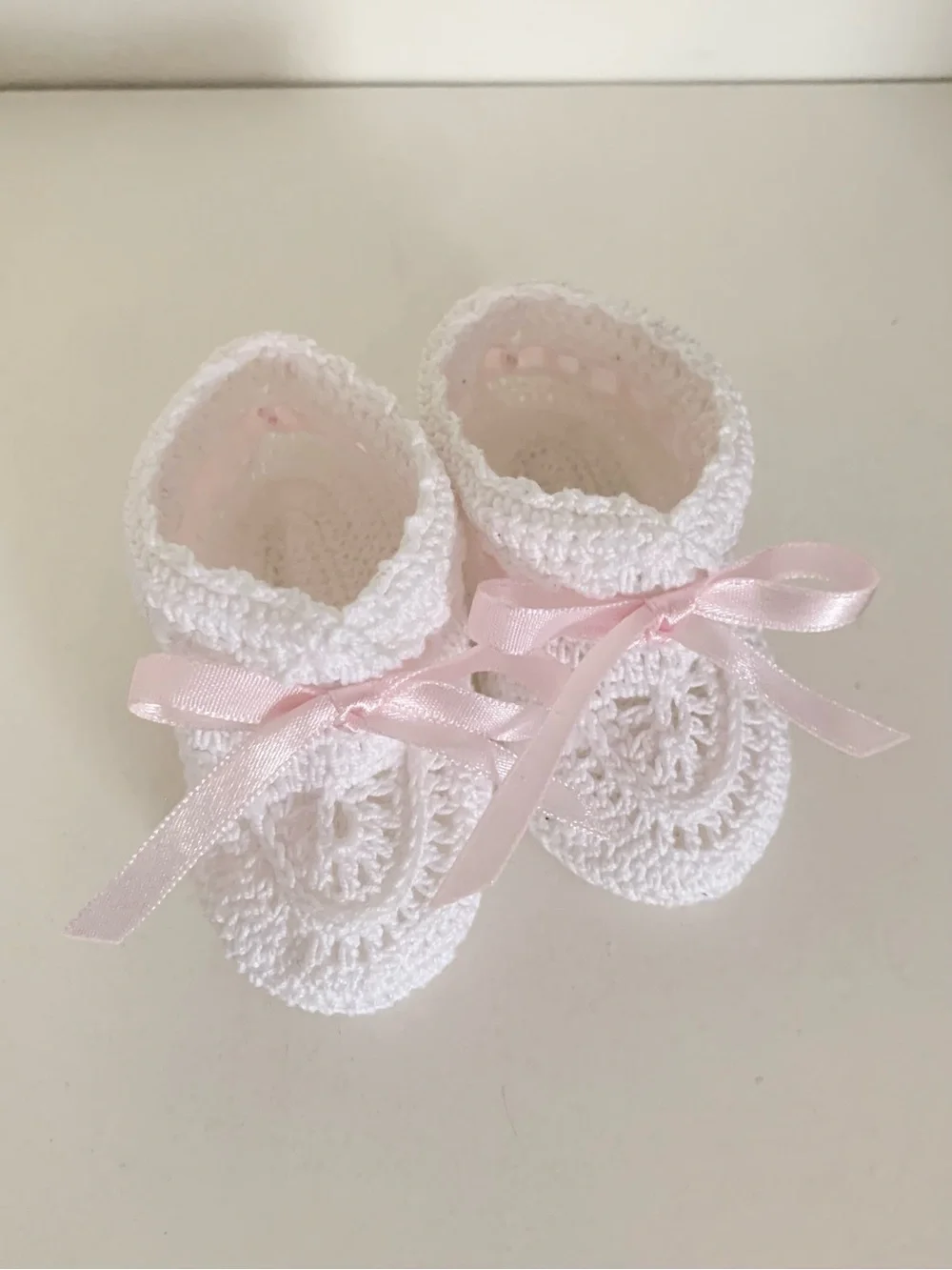 Vintage Crochet baby booties.